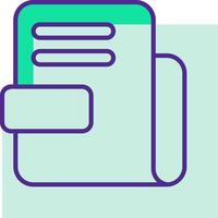 A folder icon with a green and purple background vector