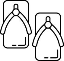 Two flip flops on a white background vector