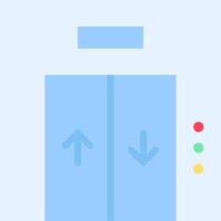 An elevator with two arrows pointing up vector