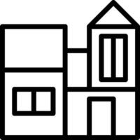 House icon with a window and door vector