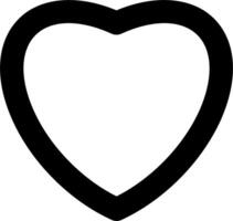 A black and white heart shape on a white background vector