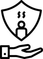 A hand holding a shield with a dollar sign on it vector