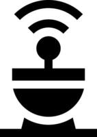 A black and white wifi icon on a white background vector