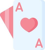A heart playing card with a red heart vector