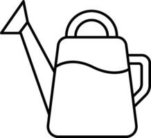 A watering can with a hose attached to it vector