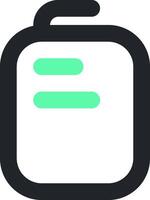 A green and black icon of a lunch box vector