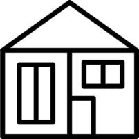 House icon with a door and window vector