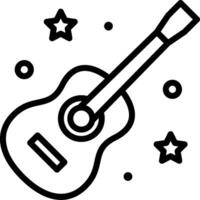 Guitar icon with stars and stars vector
