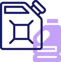 A can of gas and a bottle of liquid vector