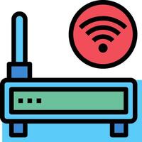 A wifi router with a red and blue icon vector