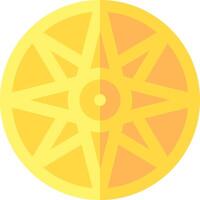 A yellow star with a star in the center vector
