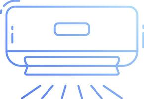 A blue and white air conditioner icon vector