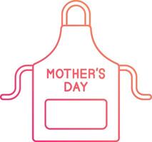 A pink apron with the word mother's day on it vector