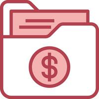 A folder with a dollar sign and money inside vector