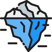 Iceberg icon illustration vector