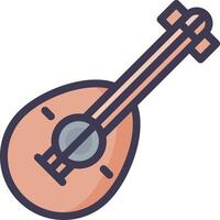 An instrument icon with a guitar on a white background vector