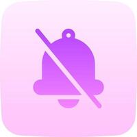 A purple icon with a bell on it vector
