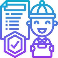 A man with a clipboard and a check mark vector