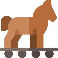 A horse on a toy train vector