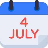 4th of july calendar icon vector