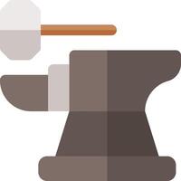 Anvil icon with hammer and anvil vector