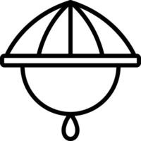 A black and white illustration of a hat with a drop vector