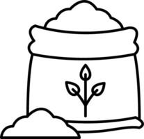 A jar of sugar with a plant in it coloring page vector