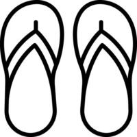 A pair of flip flops on a white background vector