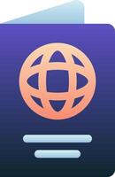 The globe icon on a blue folder vector