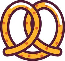 A pretzel with two holes in it vector