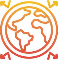 A globe with arrows pointing in different directions vector