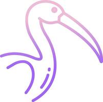 A bird with a long beak and long neck vector