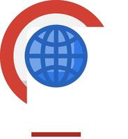 Google drive logo with a globe in the center vector
