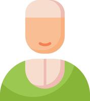 A bald man with a green shirt and a green tie vector