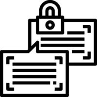 A black and white icon of a padlock and a document vector
