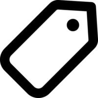 A black and white tag with a white background vector