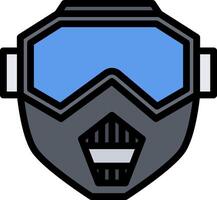 A mask with goggles on it vector