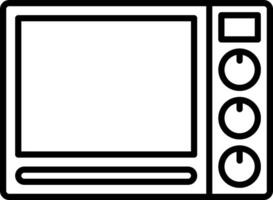 A black and white image of a microwave vector