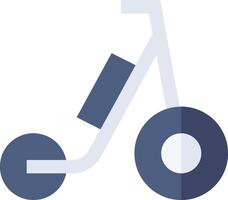 A blue and white tricycle icon vector