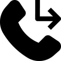 A phone icon with a arrow pointing to the left vector