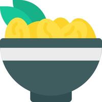 A bowl of coins with leaves on top vector