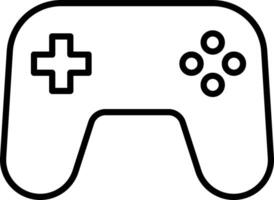 A black and white game controller icon vector
