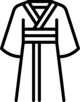 A black and white illustration of a robe vector
