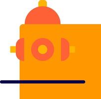 A fire hydrant with a red and orange color vector