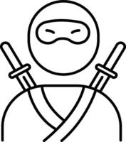Ninja icon outline free vector