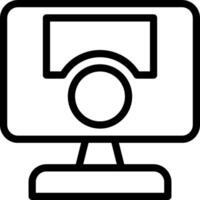 A computer monitor with a camera icon vector