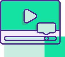 player icon with a chat bubble vector