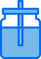 A blue container with a cross on top vector