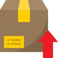 A box with a red arrow pointing to it vector