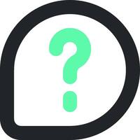 A green question mark in a circle vector